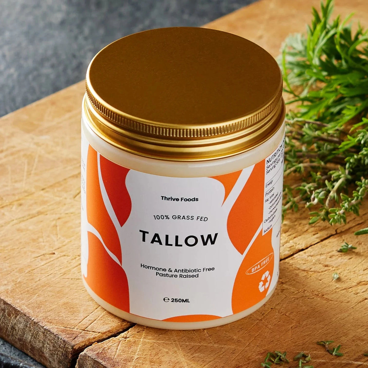 Thrive Tallow 100%l Grass Fed n Finished Beef Tallow