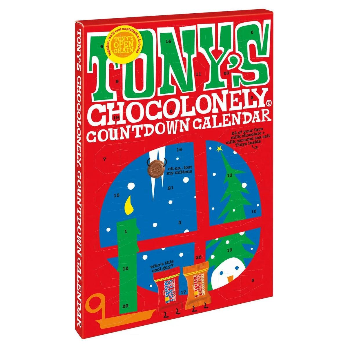 Tony's Xmas 25 Choc Small Countdown Calendar 216g