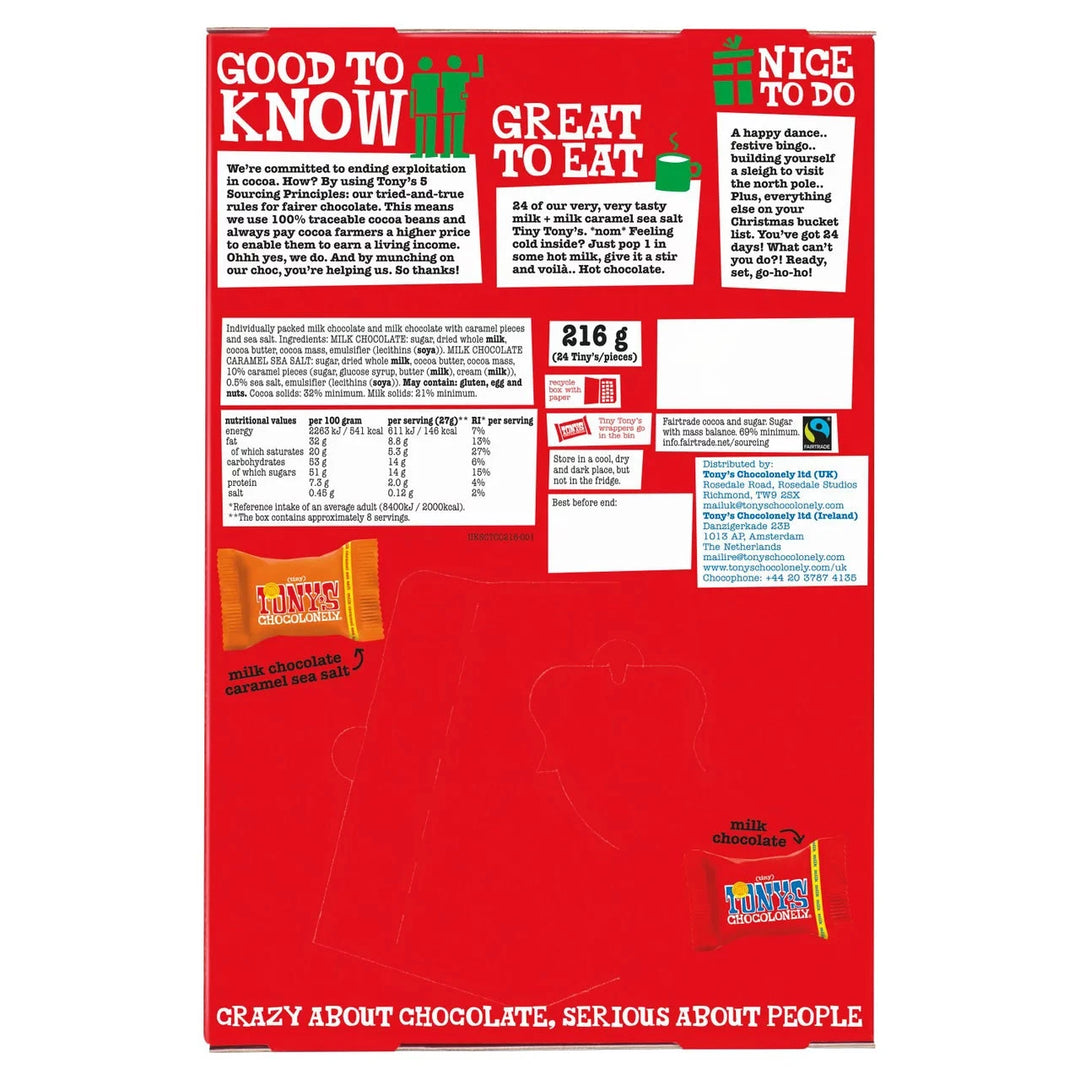 Tony's Xmas 25 Choc Small Countdown Calendar 216g