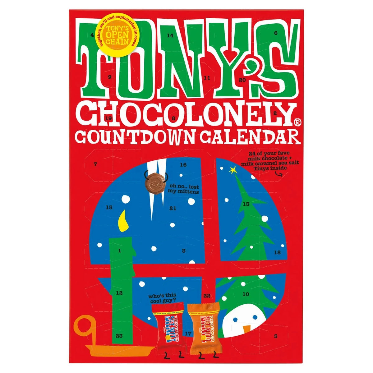Tony's Xmas 25 Choc Small Countdown Calendar 216g