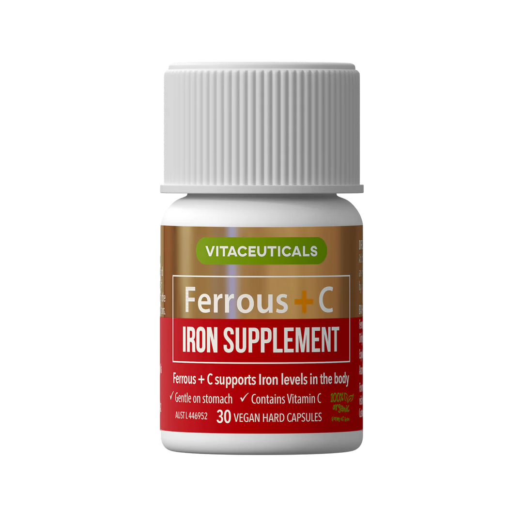 Vitaceuticals Ferrous +C Iron Supplement 30 Capsules