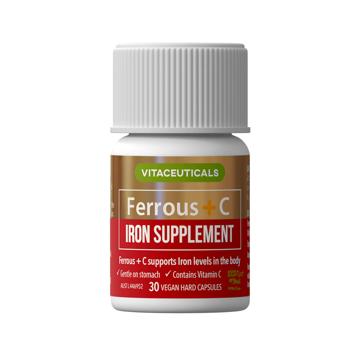 Vitaceuticals Ferrous +C Iron Supplement 30 Capsules
