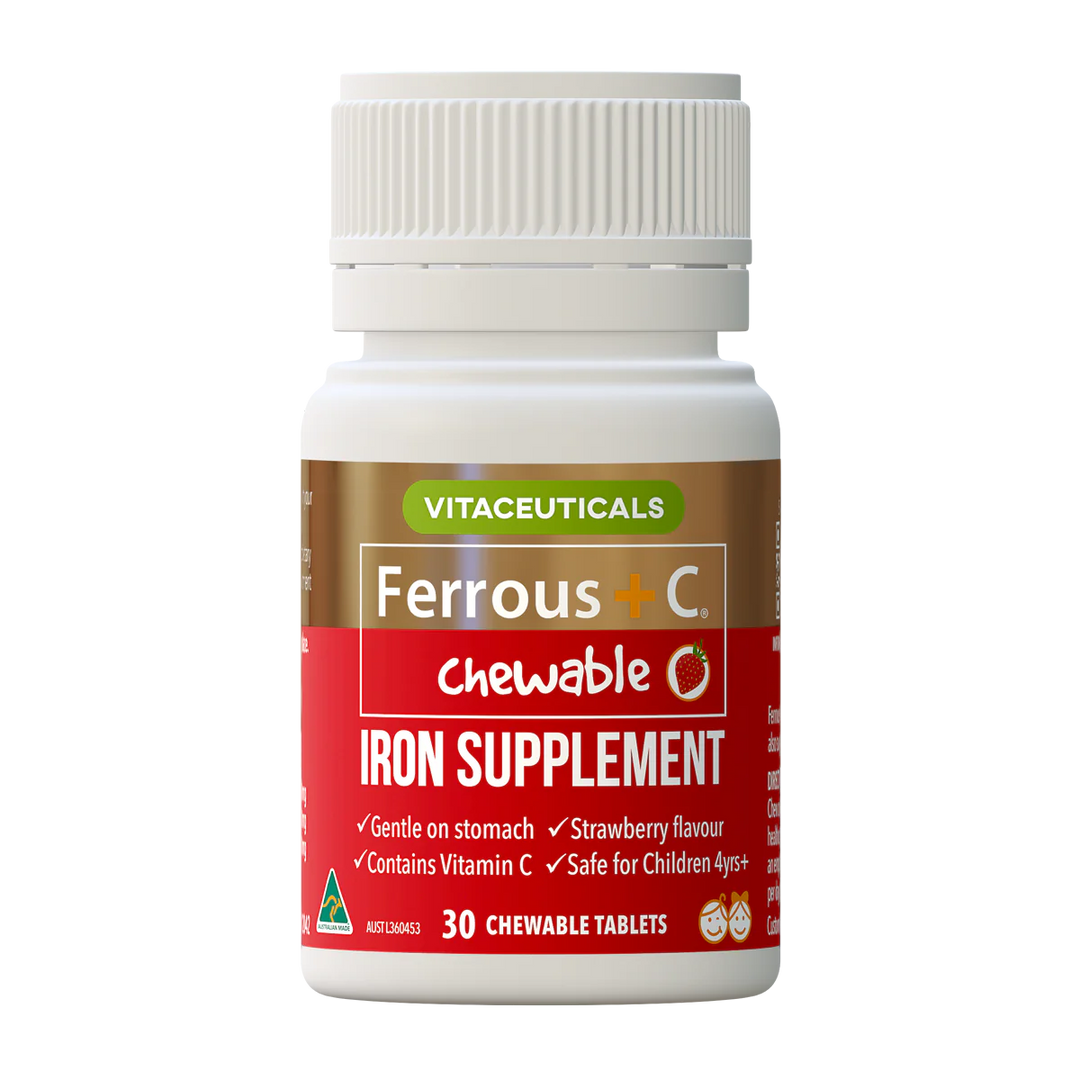 Vitaceuticals Ferrous +C Iron Supplement Chewable 30 Tablets