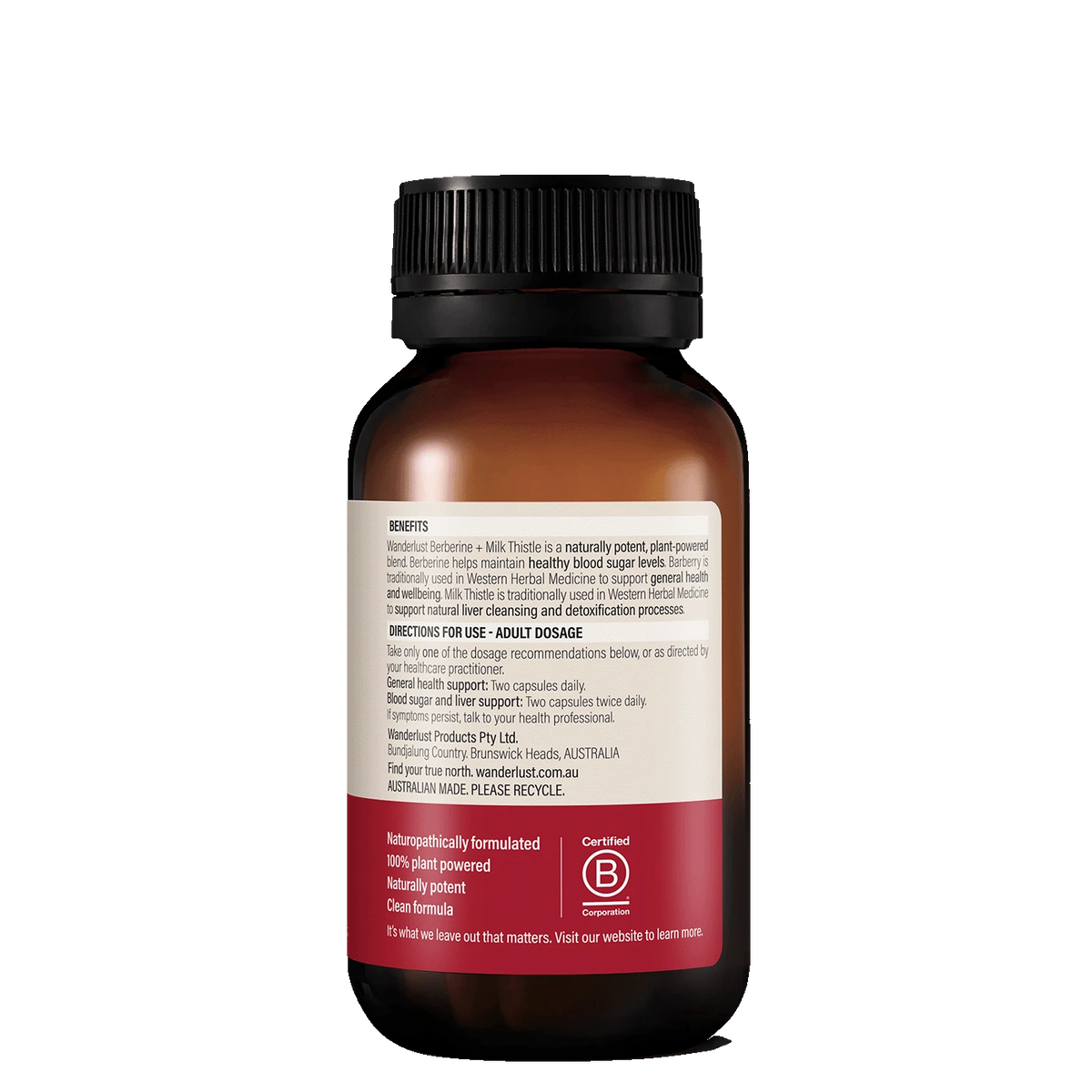 Wanderlust Berberine + Milk Thistle 120 Capsules