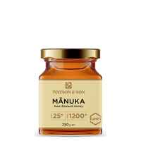 Watson & Son UMF 25+/MGO 1200+ 250g Manuka Honey Glass | Mr Vitamins