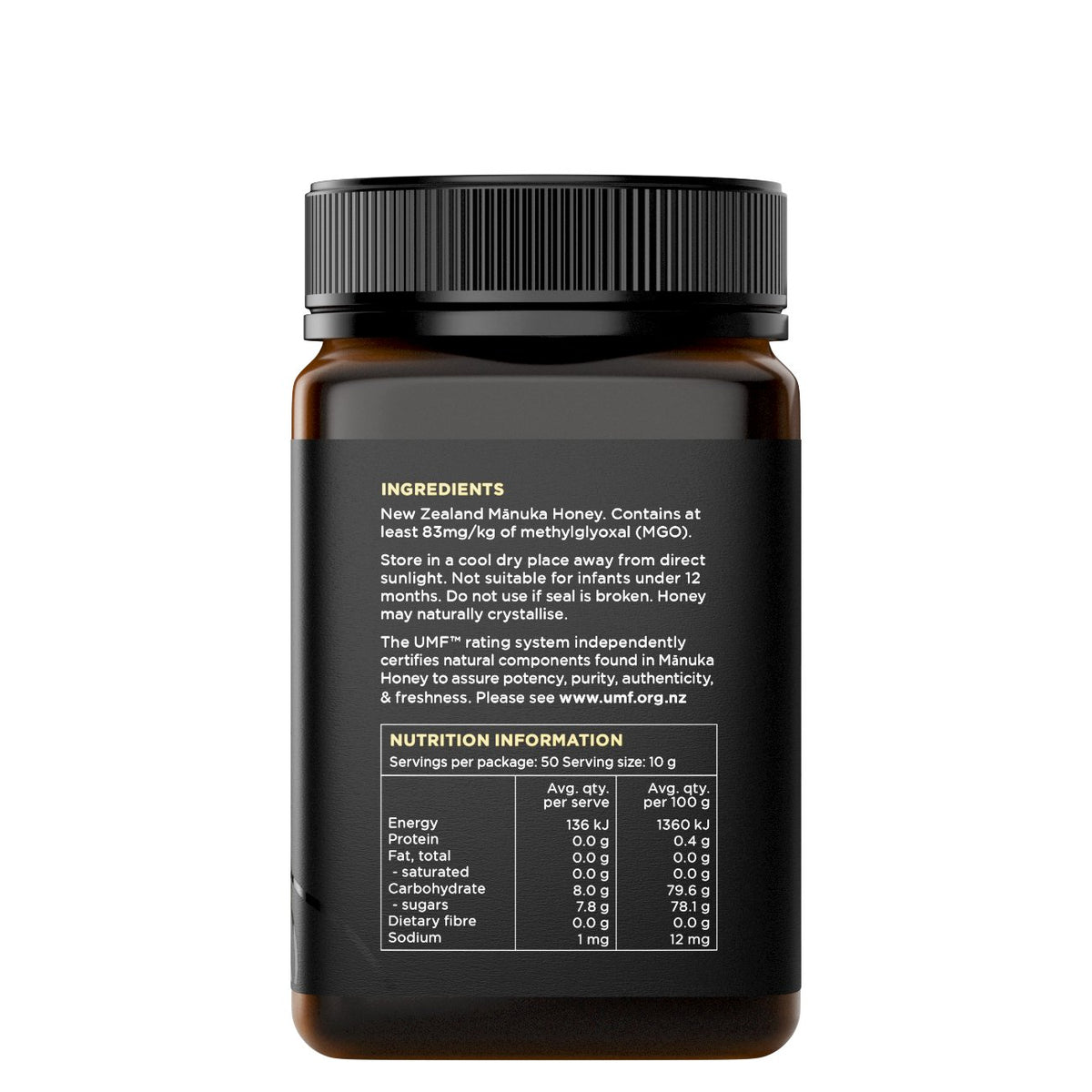 Watson & Son UMF 5+/MGO 83+ 500g Manuka Honey | Mr Vitamins