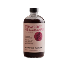 WILD MOTHER STRAWBERRY NATIVE HIBISCUS APPLE CIDER VINEGAR SHRUB