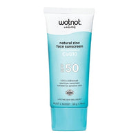 WOTNOT Natural Zinc Face Sunscreen SPF50 with antioxidant CoQ10 | Mr Vitamins