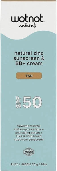 Wotnot Natural Zinc Sunscreen & Bb+ Cream Spf 50 Tan | Mr Vitamins