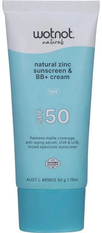 Wotnot Natural Zinc Sunscreen & Bb+ Cream Spf 50 Tan | Mr Vitamins