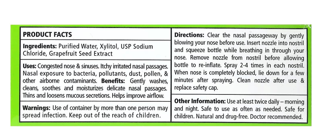 Xlear Natural Saline Nasal Spray 22ml