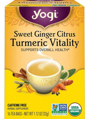 Yogi Tea Sweet Ginger Citrus Turmeric - Vitality