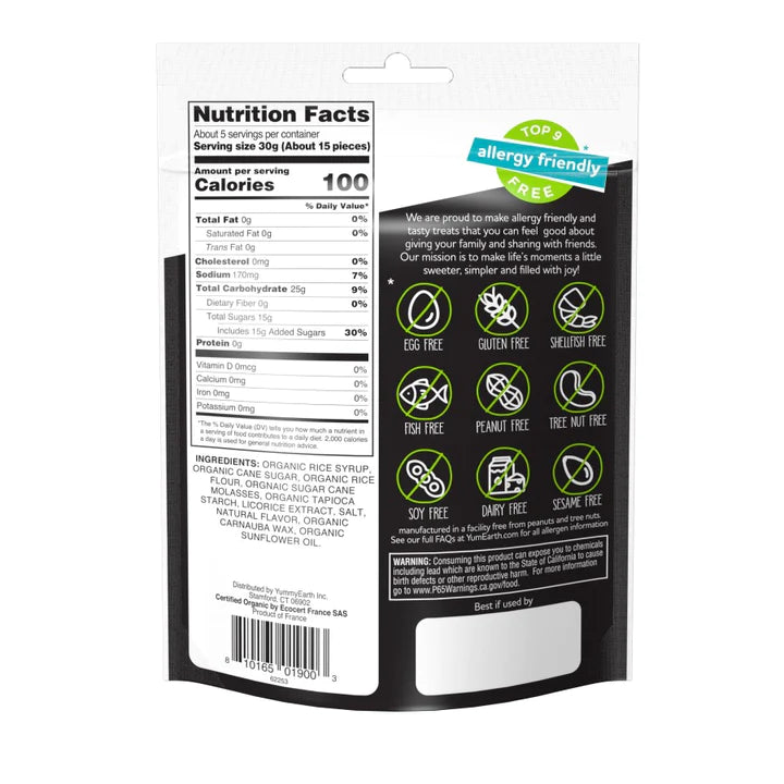 YumEarth Organic Licorice - Black