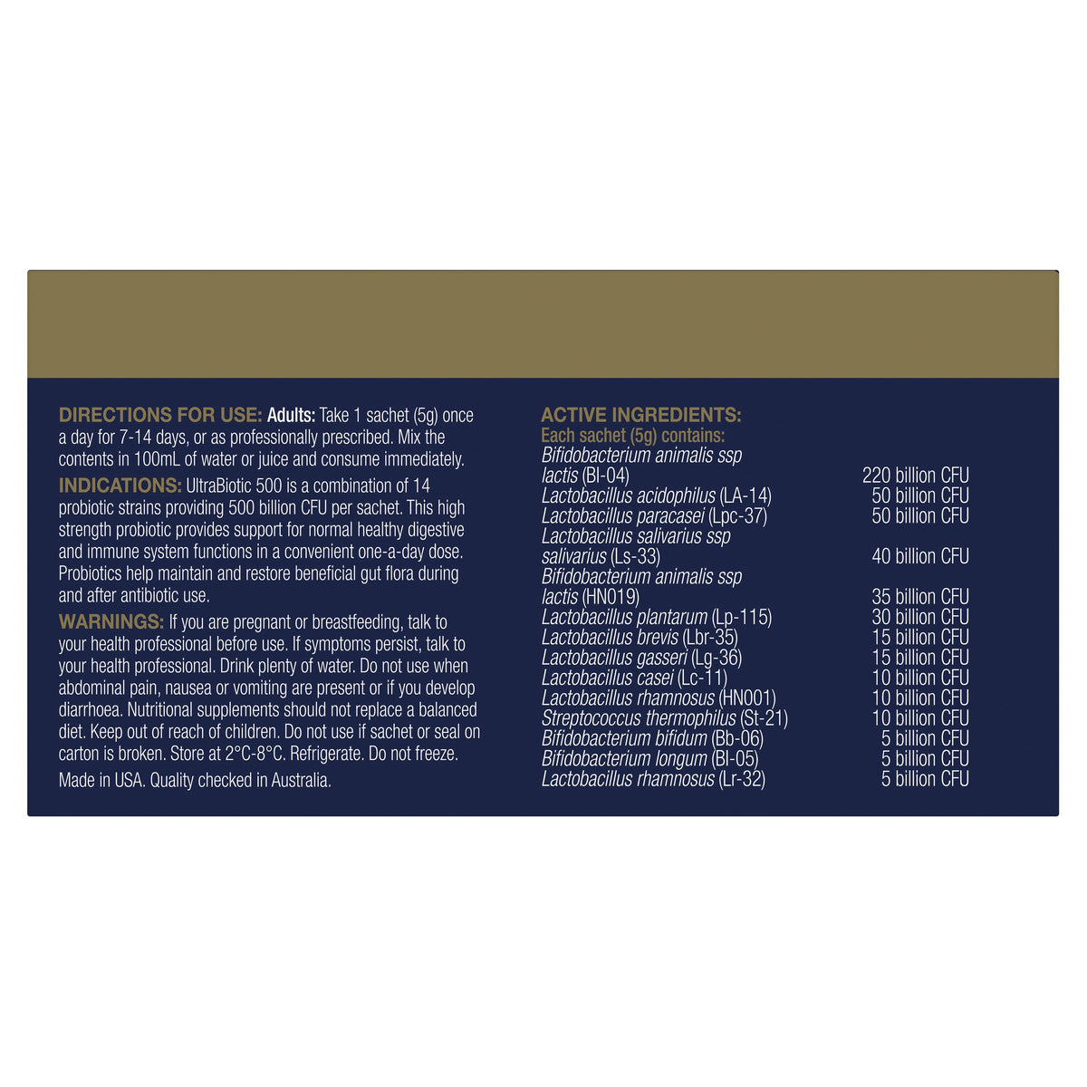 BioCeuticals UltraBiotic 500 Powder 35gm