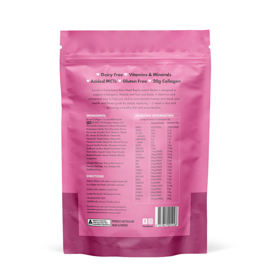 Locako Meal Replacement Shake Vanilla Strawberry