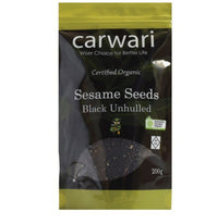 Carwari Organic Unhulled Black Sesame Seeds