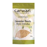 Carwari Organic Unhulled White Sesame Seeds