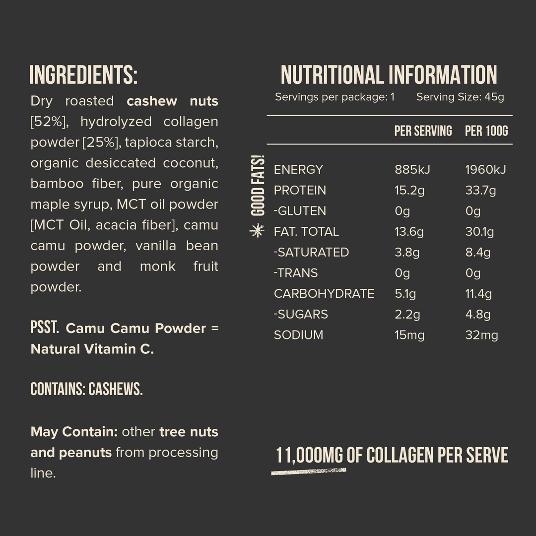 Chief Collagen Bar Cashew Shortbread