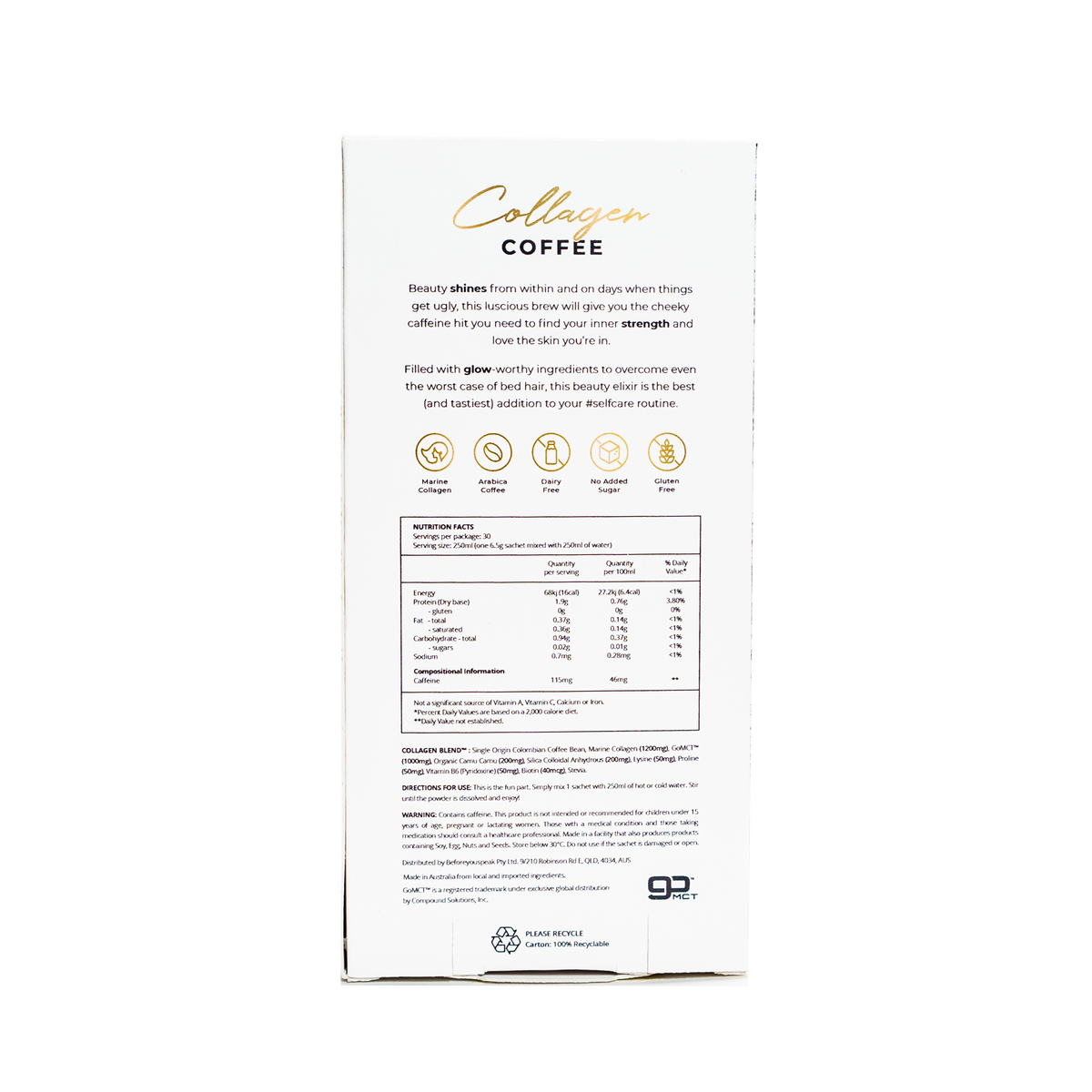 Before You Speak Glow Original Collagen Coffee
