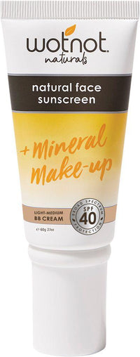 Wotnot Natural Face Sunscreen 40 SPF Tinted Light-Medium BB Cream 60g