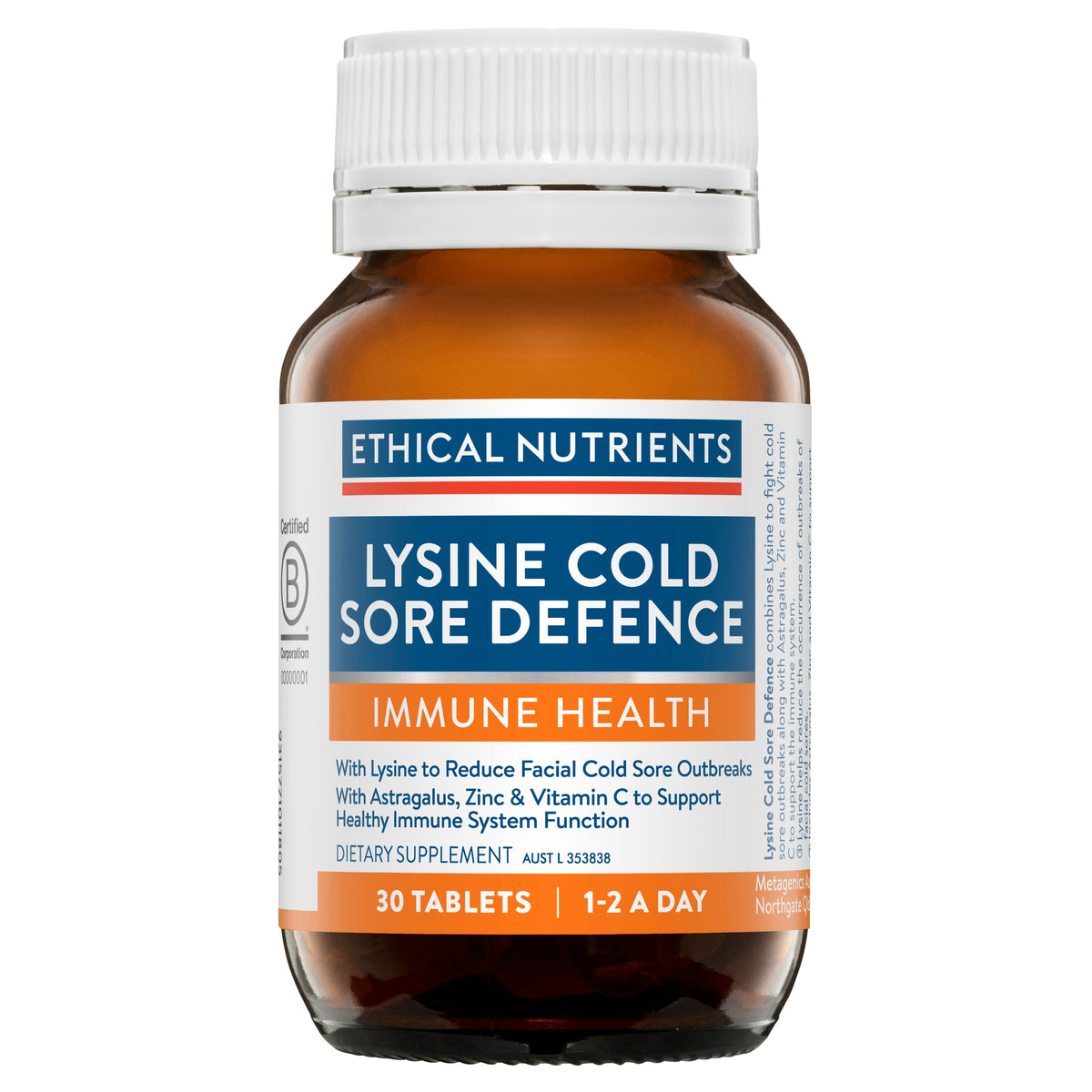 Ethical Nutrients Lysine Viral Cold Sore Defence