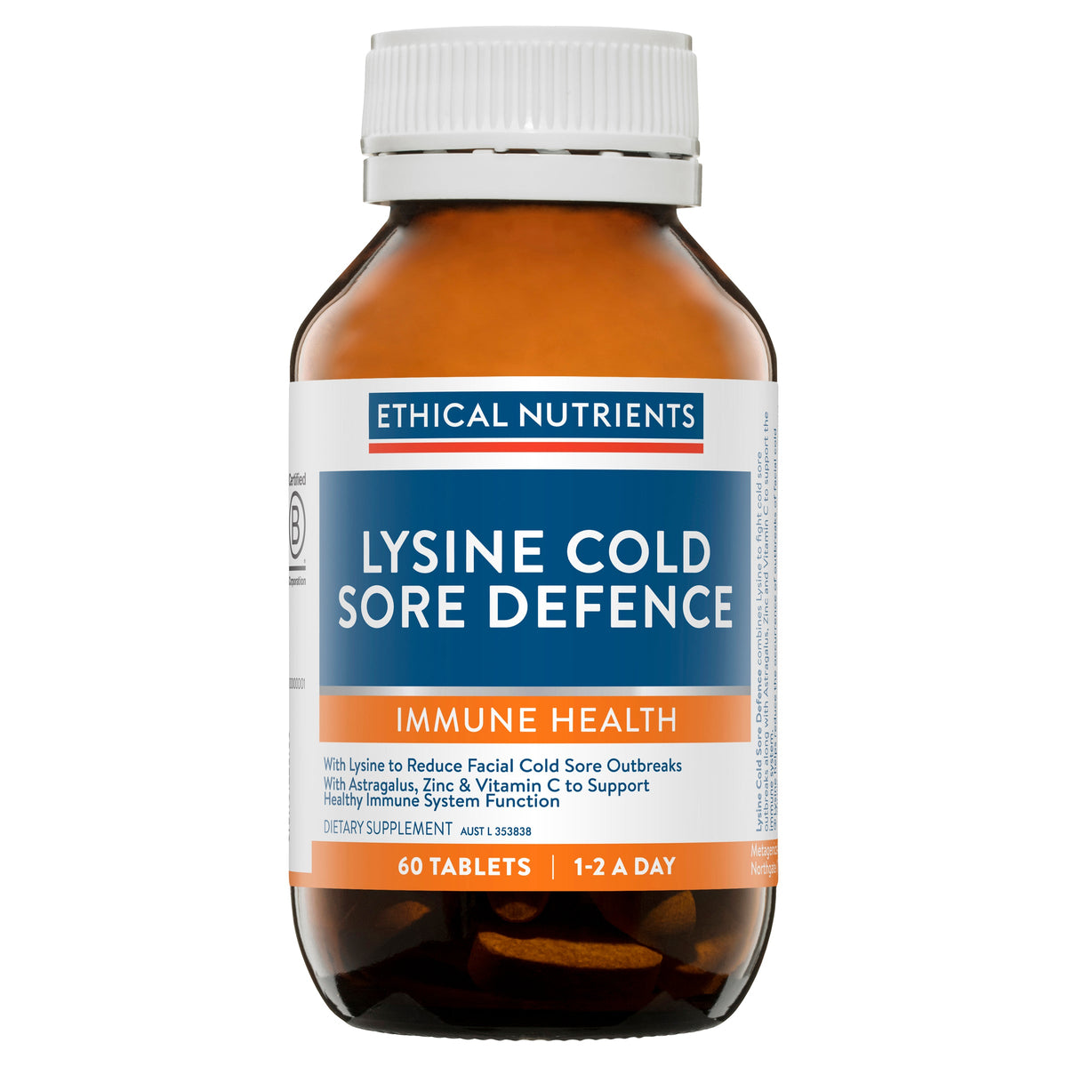 Ethical Nutrients Lysine Viral Cold Sore Defence