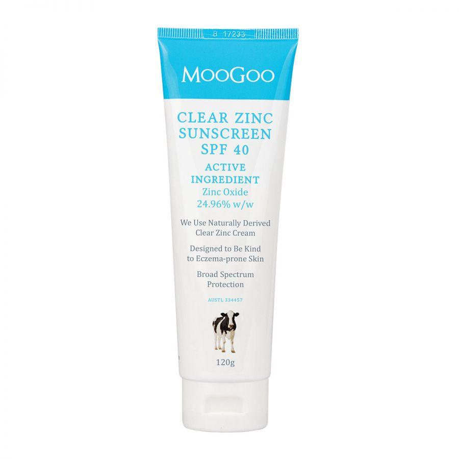 MooGoo Clear Zinc Sunscreen SPF 40 AUSTL 334457 200g