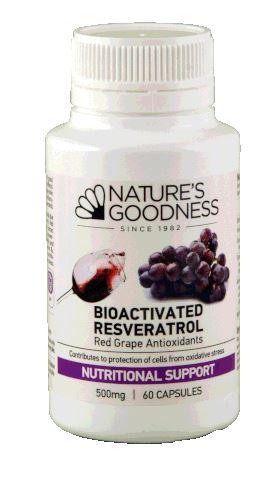Natures Goodness Bioactivated Resveratrol Red Grape Antioxidants