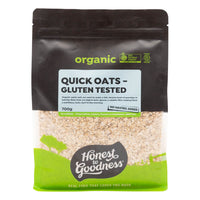 Honest to Goodness Organic Quick Oats - Gluten Tested