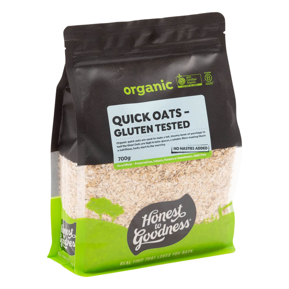 Honest to Goodness Organic Quick Oats - Gluten Tested