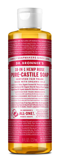 Dr. Bronners Pure-Castile Liquid Soap - Rose