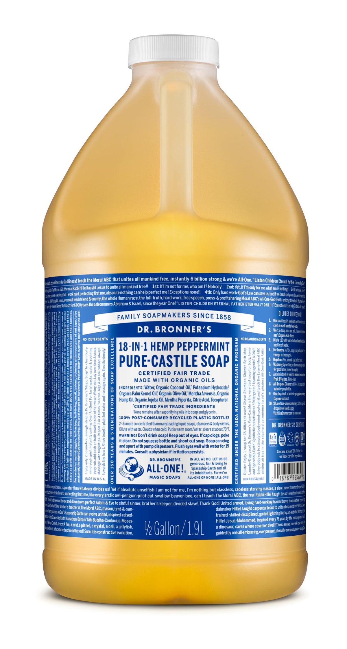 Dr. Bronners Pure-Castile Liquid Soap - Peppermint