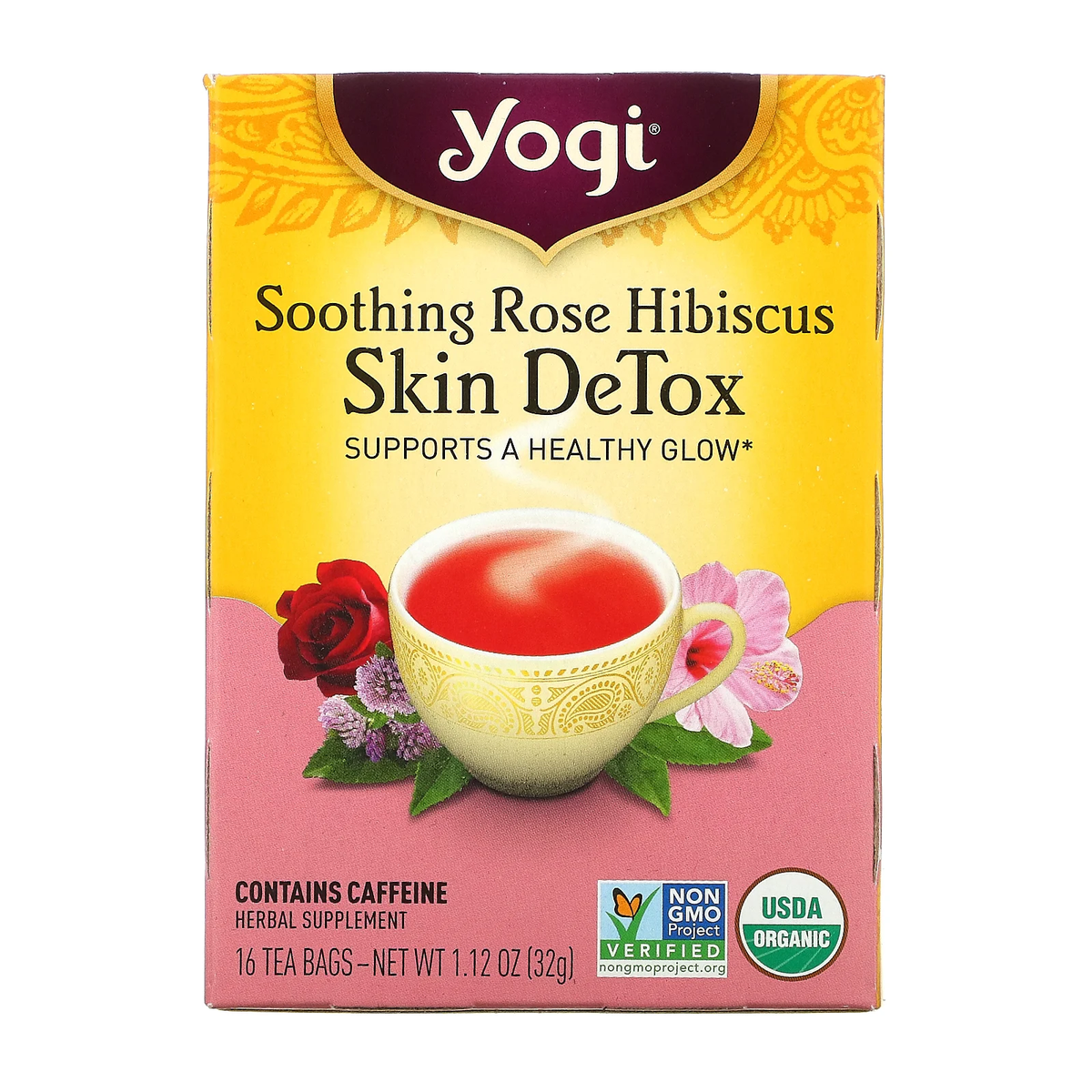 Yogi Tea Rose Hibiscus Skin Detox Tea