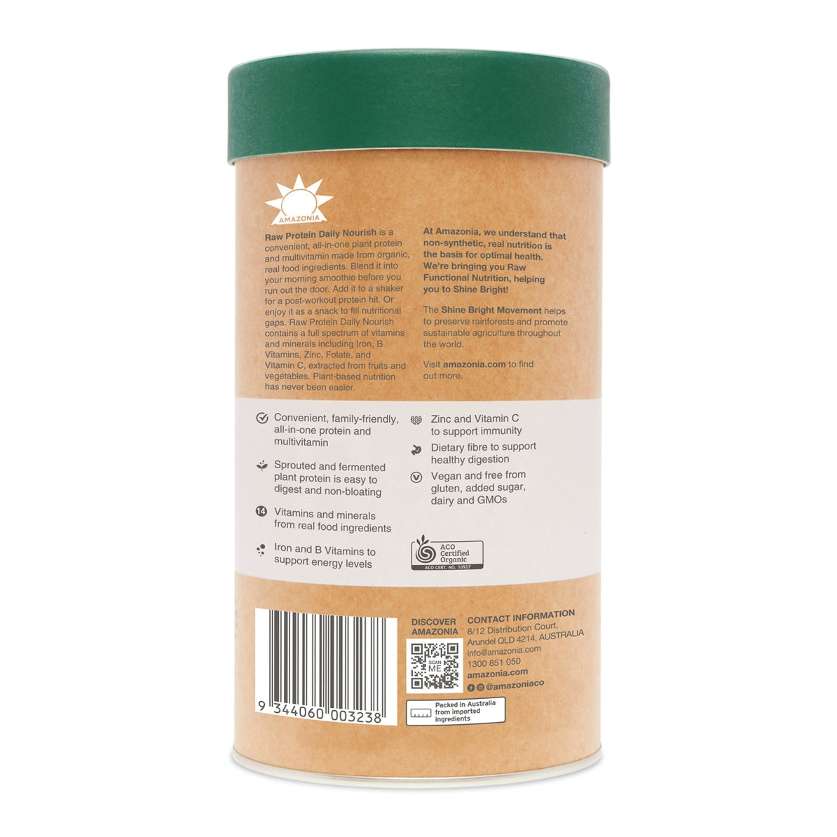 Amazonia Raw Protein Daily Nourish Chocolate 500g