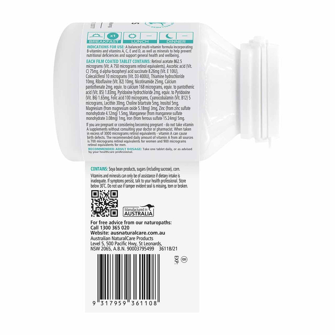 Australian Natural Care Multi Vitamins & Minerals 100 Tablets