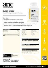Australian Natural Care Super C 1000mg 120 Tablets | Mr Vitamins