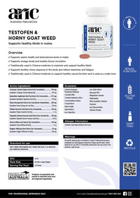 Australian Natural Care Testofen & Horny Goat Weed 60 Tablets | Mr Vitamins