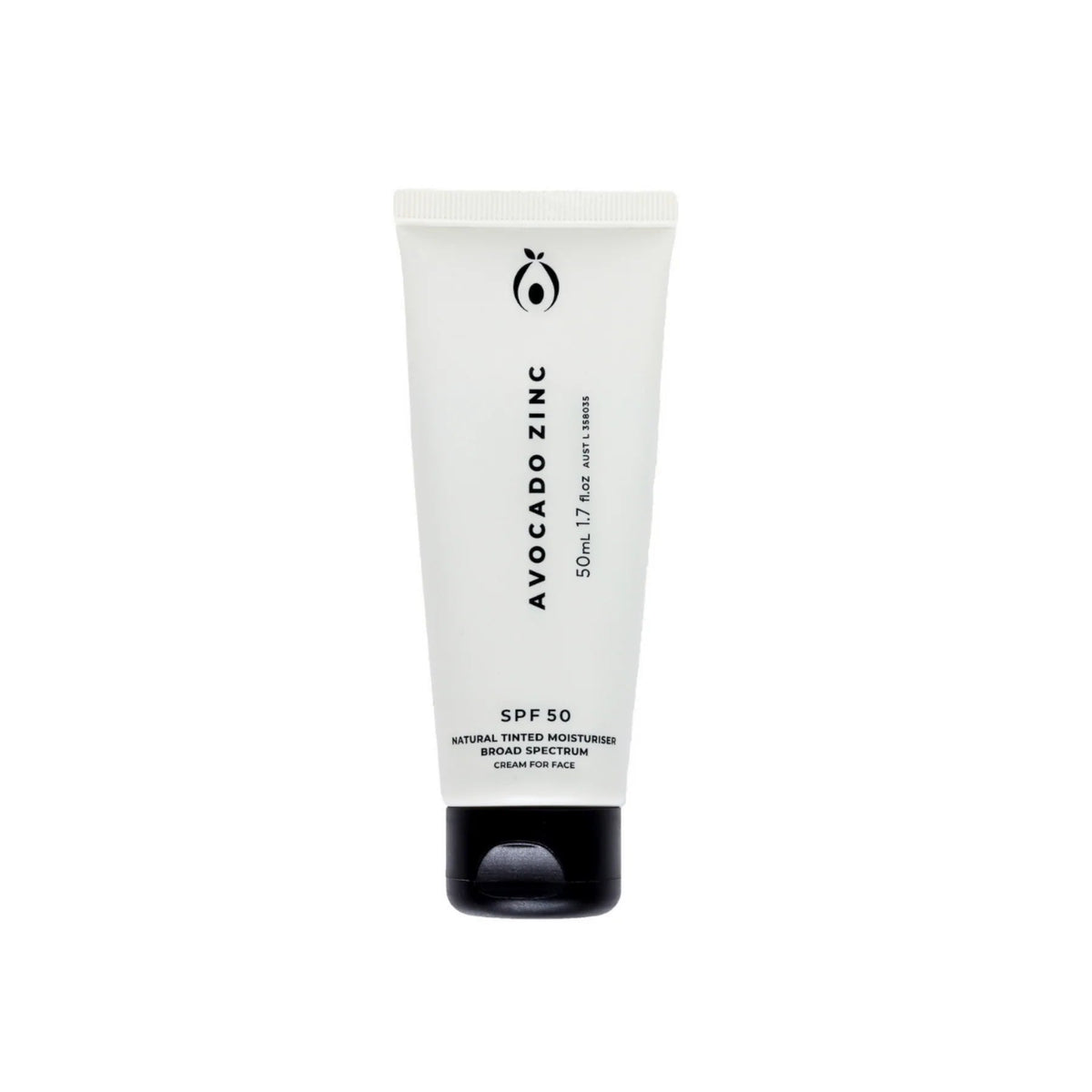 Avocado Zinc SPF50 Natural Tinted Moisturiser Light - Medium