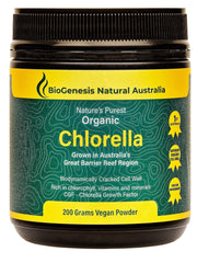 Biogenesis Australian Organic Chlorella 200g Powder