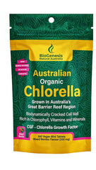 Biogenesis Australian Organic Chlorella 300 Mini 200mg Tablets Mixed Berries Flavour Sachet