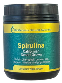 Biogenesis Spirulina Californian Desert Grown 200g Powder | Mr Vitamins