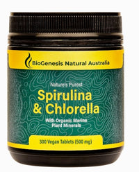 Biogenesis Spirulina & Chlorella Plus Marine Minerals Tablets | Mr Vitamins