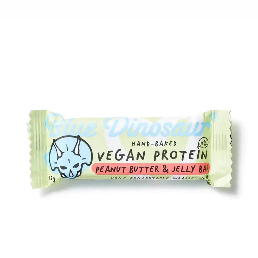 Blue Dinosaur Vegan Protein Bar Peanut Jelly