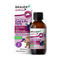 Brauer Sambucus Black Elderberry Cold & Flu Forte for Kids | Mr Vitamins