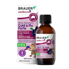Brauer Sambucus Black Elderberry Cold & Flu Forte for Kids