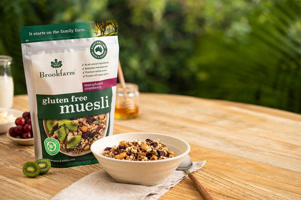 Brookfarm Gluten Free Macadamia Muesli with Cranberry