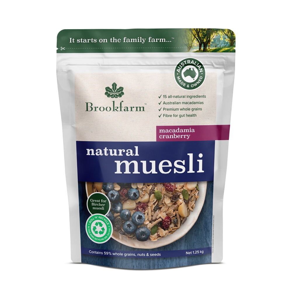 Brookfarm Natural Macadamia Muesli with Cranberry