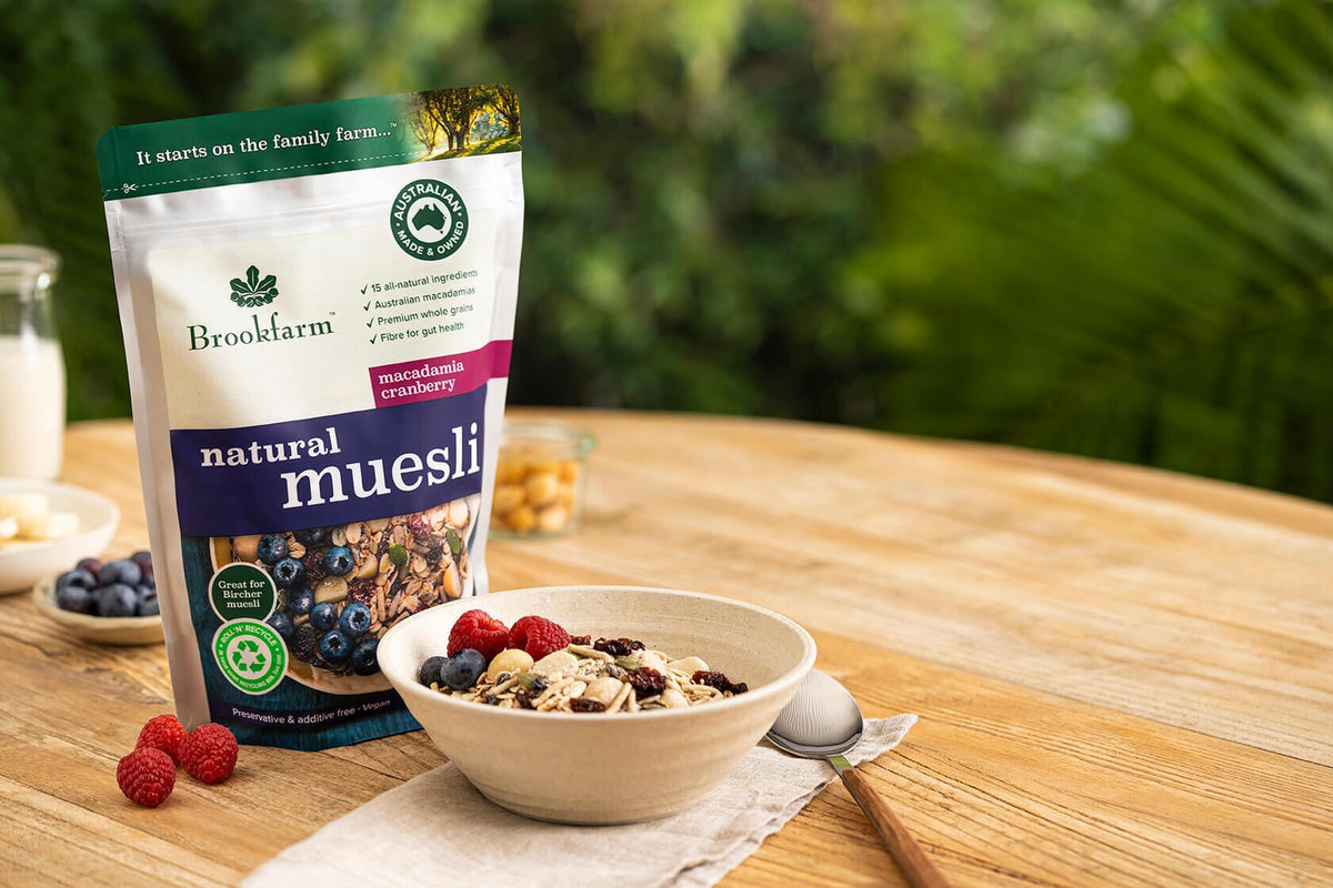 Brookfarm Natural Macadamia Muesli with Cranberry