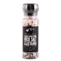 Chefs Choice Pink Rock Salt With Organic Whole Black Pepper