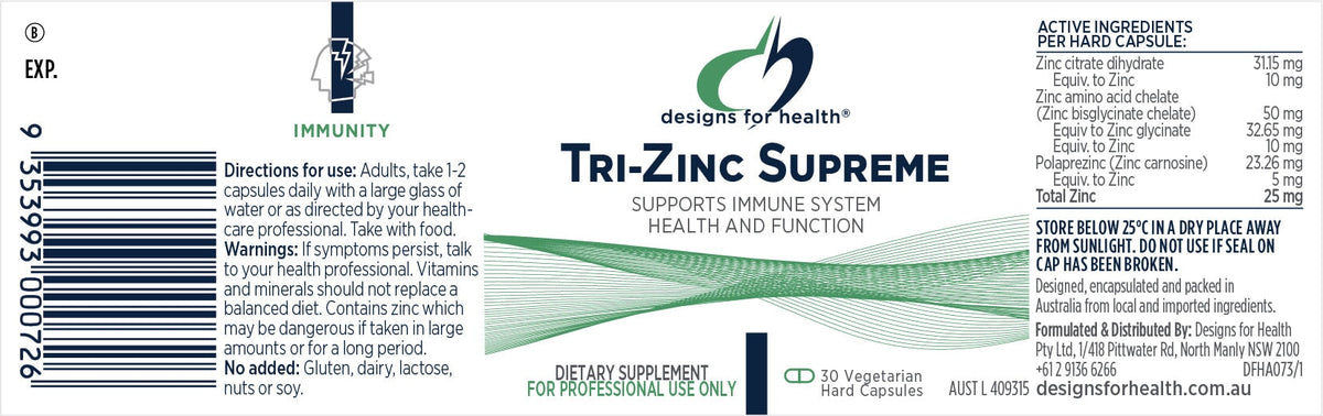Designs for Health Tri-Zinc Supreme